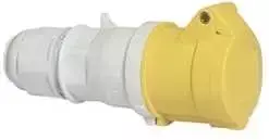BALS CEE ilgintuvas H4 110V AC 16A 3 polių, geltonas daugiafunkcis kabelio įvorė, „Quick Connect®“ IP44 poliamidas