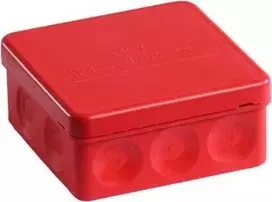 ABB Jungiamoji dėžutė AP9 2,5 su 10 membranų, aukštis x plotis x gylis: 39x85x85 mm, IP55, be halogenų, raudona