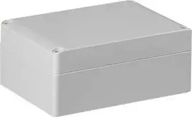 ENSTO polikarbonato montažinė dėžutė Cubo S, 175 x 175 x 100 mm, pilka, RAL7035, IP66, su pilku dangteliu be išmušamųjų angų, UL patvirtinta E189312