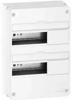 Schneider Electric Dangtelis ant sienos montuojamas grupinis skirstomasis skydas „Resi9 CX“ 2 eilės 13 modulių baltas RAL9003 be durelių