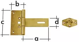 Durų skląstis Domax 613201/871101, geltona, 150 mm x 100 mm