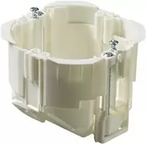 ABB Halogenų neturinti priekinė dėžutė (PIRMIAUSIA VAMZDŽIAMS) 9–39 mm storio skardos sienoms (1–3 tinko sluoksniai), skylė: Ø74 mm