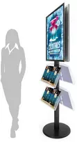 Plakatas Twinco TWIN PROSTAND – Dvipusis informacijos stovas su brošiūrų laikikliu - B2 - 50x70 cm, juodas