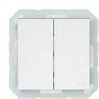Jungiklis VILMA QR1000, 2 klav., mat. baltos spalvos, IP44