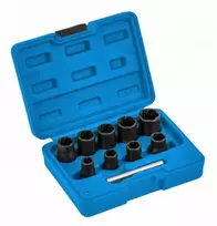 Hogert Technik Galvučių komplektas Hogert HT8G401; 3/8''; 10-19 mm; 10 vnt.