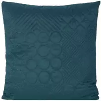 Eurofirany DESIGN 91 BONI / 5 Pagalvės užvalkalas su karšto spaudimo technika įspaustu skiautinių motyvu, 40X40 cm, spalva: tamsi turkio