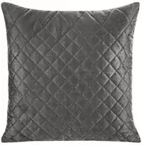 Eurofirany DESIGN 91 LUIZ / 3 Aksominis pagalvės užvalkalas, dygsniuotas karšto spaudimo būdu (hot press) geometriniu raštu, 40X40 cm, spalva: grafito