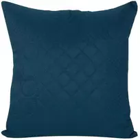 Eurofirany DESIGN 91 BONI / 5 Pagalvės užvalkalas su karšto spaudimo technika įspaustu skiautinių motyvu, 40X40 cm, spalva: mėlyna
