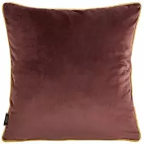 Eurofirany VELVET / 56 Minkšto aksomo pagalvės užvalkalas su kontrastingais apvadais kraštuose, 45X45 cm, spalva: bordinė