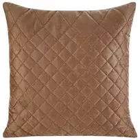 Eurofirany DESIGN 91 LUIZ / 3 Aksominis pagalvės užvalkalas, dygsniuotas karšto spaudimo būdu (hot press) geometriniu raštu, 40X40 cm, spalva: plytų