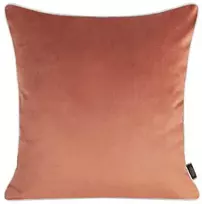 Eurofirany VELVET / 57 Dvipusis aksomo ir imitacinio lino pagalvės užvalkalas su apvadais kraštuose, 45X45 cm, spalva: tamsiai rožinė
