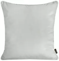 Eurofirany VELVET / 57 Dvipusis aksomo ir imitacinio lino pagalvės užvalkalas su apvadais kraštuose, 45X45 cm, spalva: sidabrinė