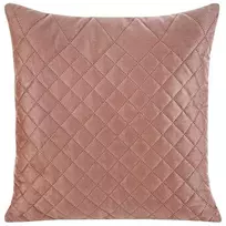 Eurofirany DESIGN 91 LUIZ / 3 Aksominis pagalvės užvalkalas, dygsniuotas karšto spaudimo būdu (hot press) geometriniu raštu, 40X40 cm, spalva: rožinė