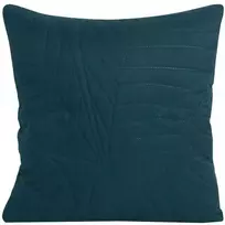 Eurofirany DESIGN 91 BONI / 6 Pagalvės užvalkalas su karšto spaudimo būdu įspaustu lapų raštu, 40X40 cm, spalva: tamsi turkio