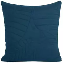 Eurofirany DESIGN 91 BONI / 6 Pagalvės užvalkalas su karšto spaudimo būdu įspaustu lapų raštu, 40X40 cm, spalva: mėlyna