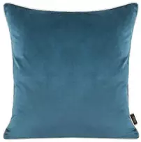 Eurofirany VELVET / 57 Dvipusis aksomo ir imitacinio lino pagalvės užvalkalas su apvadais kraštuose, 45X45 cm, spalva: mėlyna