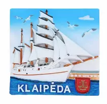 Kvadratinis magnetas "Klaipėda - burlaivis"