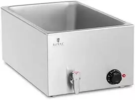 Royal Catering Bain-marie elektrinis šildytuvas su čiaupu GN 1/1 konteineriams 600 W
