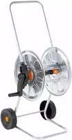 Žarnos ritės vežimėlis 50 m 1/2" arba 35 m 3/4" žarnai, plienas
