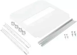 ENSTO sieninės spintelės DIN bėgelio įdėklas, profilio aukštis 14,5 mm, 1 x 12 DIN įdėklas 300 x 300 mm korpusui, pilnai sukomplektuotas