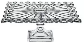Crystal Bohemia Bohemia krištolinė tortinė ant kojelės 32cm,Pierced