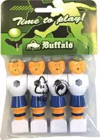 Keičiamas stalo futbolo žaidėjas Buffalo, 16mm, mėlynas/baltas, 4vnt