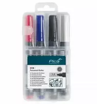 Pica-Marker Pica permanentinis žymeklis 1-4 mm, asorti su Instant-Baltas