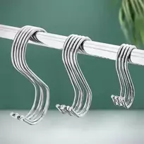 Oem S tipo kabliukas - 75mm - sidabrinis - metalinis kabykla -