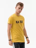 Vyriški geltoni marškinėliai KĄ TU