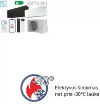 DAIKIN šilumos siurblys Emura Nordic 3.0/3.2 kW, FTXTJ30AB-RXTJ30A (juoda)