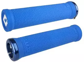 Vairo rankenėlės ODI Ruffian v2.1 MTB 30mm OD Lock-on 135mm Baltas/Mėlyna