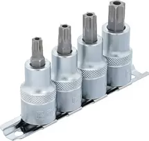 Bgs Technic Įpresuotų antgalių rinkinys | 12,5 mm (1/2") | T-Star su skyle (Torx) T40 - T55 | 4 vnt. (8885)