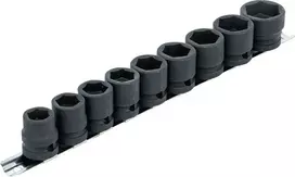 Bgs Technic Smūginių galvučių rinkinys | patrumpintos | 12,5 mm (1/2") | 13–24 mm | 9 vnt. (9551)