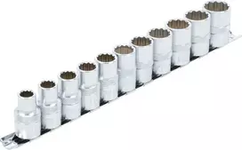 Bgs Technic Galvučių rinkinys 12 kampų | 12,5 mm (1/2") | 10 - 21 mm | 11 vnt. (9107)