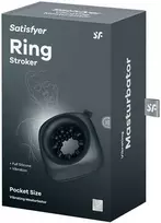 Satisfyer Ring Stroker masturbator su funkcija wibracji Juodas