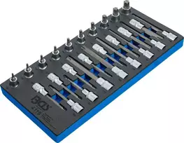 Bgs Technic Įrankių dėklas 1/3: Įpresuotų antgalių rinkinys | 12,5 mm (1/2") | T-star (Torx) | 26 vnt. (4119)