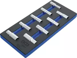 Bgs Technic Įrankių dėklas 1/3: Galvutės šešiakampės | 12,5 mm (1/2") | 10 - 24 mm | Ilgos | 9 vnt. (4057)