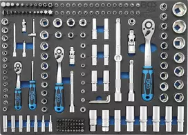 Bgs Technic Galvučių rinkinys dėkle | 1/4" / 3/8" / 1/2" | 90 dantų terkšlės | 192 vnt. (4036)