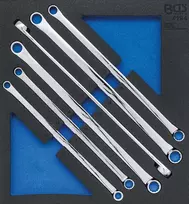 Bgs Technic Įrankių dėklas 2/3: dvigubo žiedo veržliarakčių rinkinys | labai ilgi | 10 x 11 - 22 x 24 mm | 6 vnt. (4194)