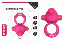 „Lovetoy“ dvigubas vibruojantis penio žiedas, rožinis