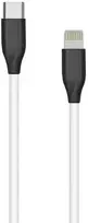 Extra Digital Silikoninis kabelis USB Type-C - Lightning (baltas, 1m)