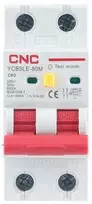 CNC Nuotėkio relė su automatiniu išjungikliu, 2P, 63A, C klasės, 30mA, 6kA