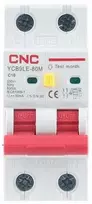 CNC Nuotėkio relė su automatiniu išjungikliu, 2P, 16A, C klasės, 30mA, 6kA
