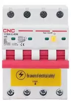 CNC Nuotėkio relė su automatiniu išjungikliu, 4P, 25A, C klasės, 30mA, 6kA