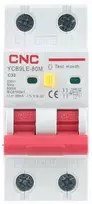 CNC Nuotėkio relė su automatiniu išjungikliu, 2P, 32A, C klasės, 30mA, 6kA
