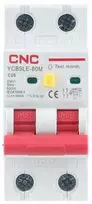 CNC Nuotėkio relė su automatiniu išjungikliu, 2P, 25A, C klasės, 30mA, 6kA