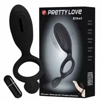 „Pretty Love“ vibruojantis varpos žiedas glosto jūsų klitorį