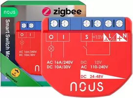 Nous Išmani relė / jungiklis su sauso kontakto jungtimis, 1 kanalo, be galios matavimo ZigBee 2MQTT, TUYA