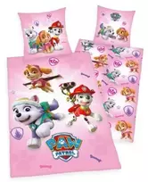 MCU „Paw Patrol“ rožinė patalynė – 100 procentų medvilnės