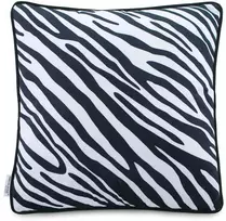 Dekoratyvinė pagalvė AmeliaHome FUN, 45x45 cm, spalva: balta, juoda